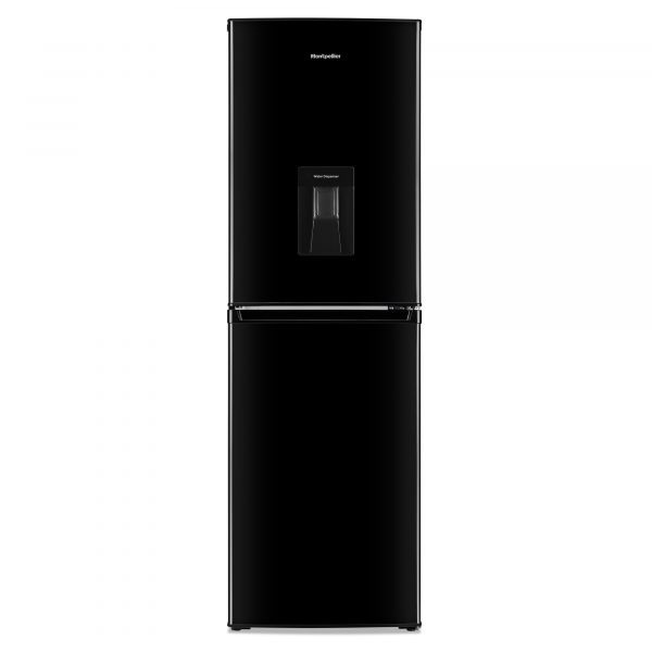 Montpellier MS175DBK 50/50 Static Fridge Freezer with Water Dispenser in Black 1