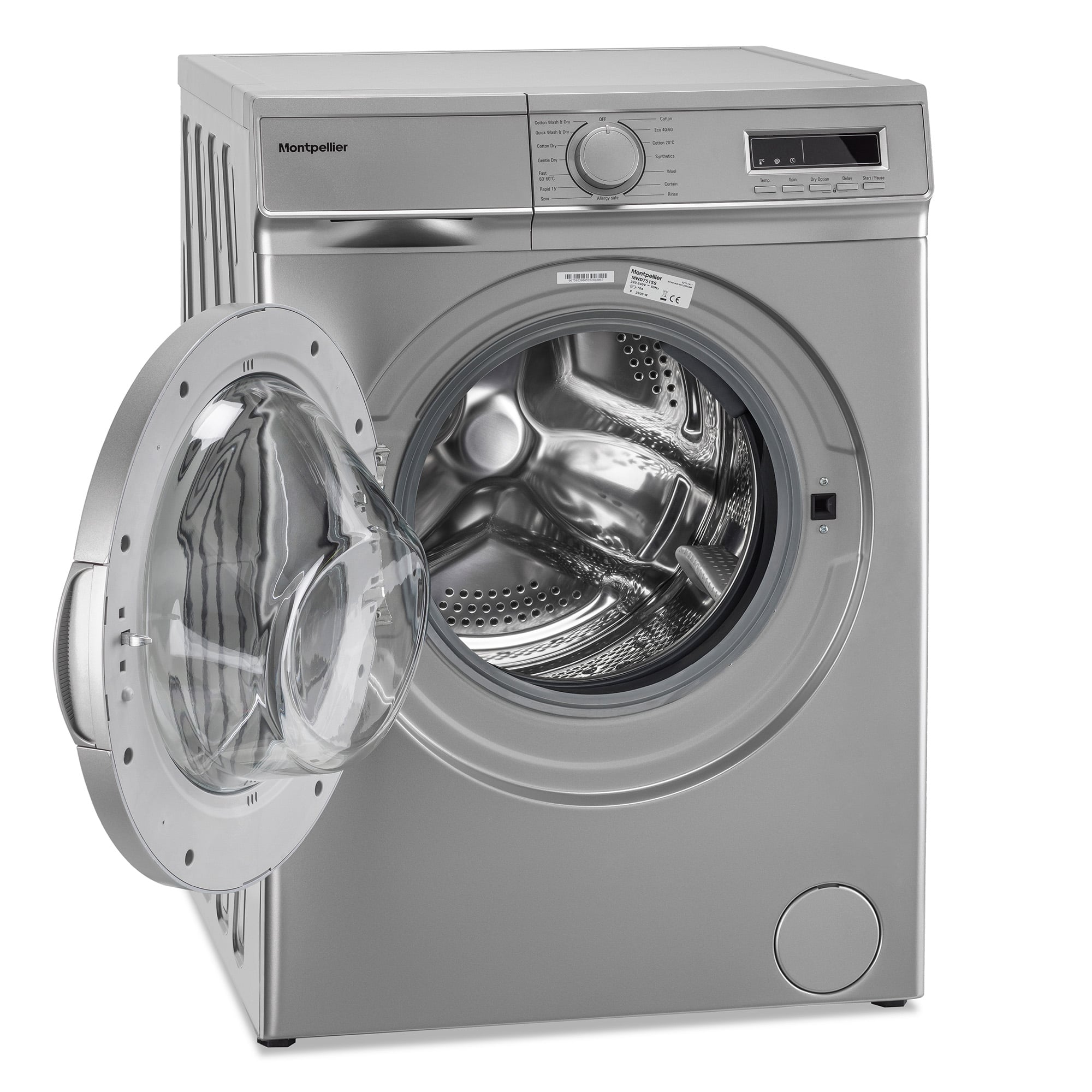 Montpellier Mwd7515s 7kg5kg Washer Dryer In Silver Home Appliances