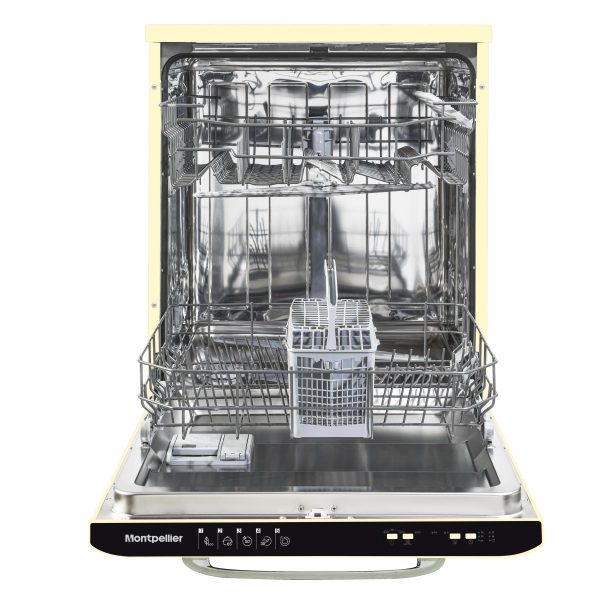 Montpellier MAB1353DC 60cm Retro Dishwasher in Cream 2