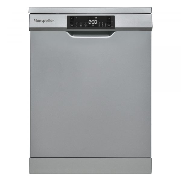 Montpellier MDW1363S 60cm Freestanding Dishwasher in Silver 1