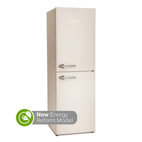 Montpellier MAB145C Retro Fridge Freezer in Cream 1