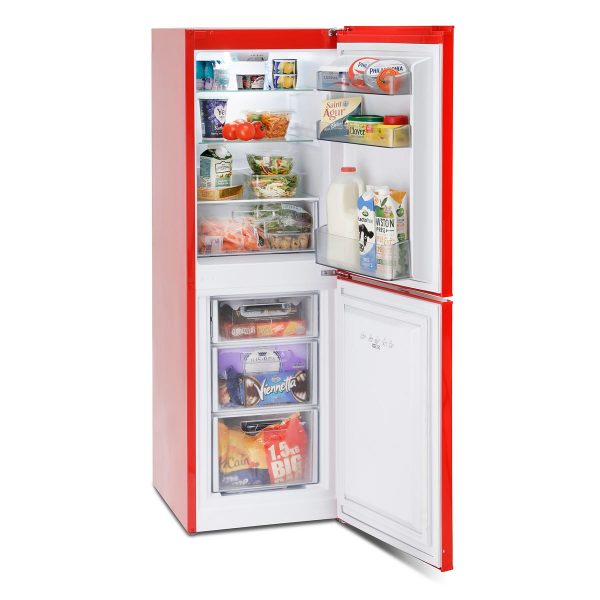 Montpellier MAB145R Retro Fridge Freezer in Red 2