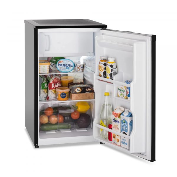 Montpellier MRF54BK Undercounter Fridge with 4* Icebox in Black 2