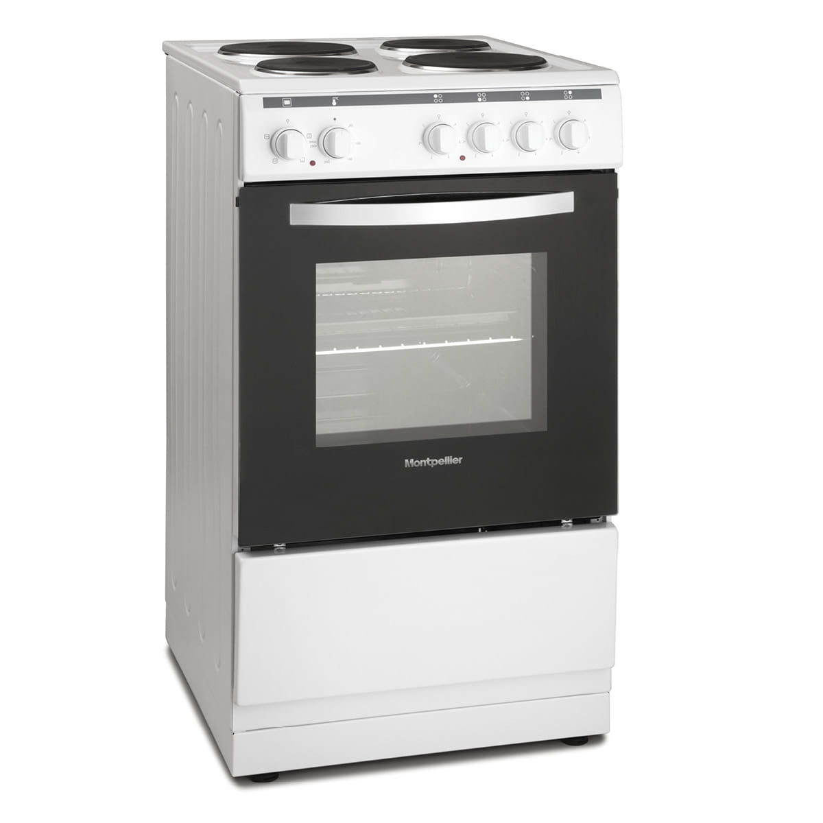 Montpellier MSE46W 50cm Electric Cooker in White 1 Montpellier MSE46W 50cm Electric Cooker in White