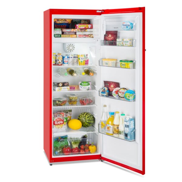 Montpellier MAB341R Retro Fridge with Ice Box in Red 2