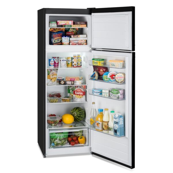 Montpellier MAB346K Retro Top Mount Fridge Freezer in Black 2