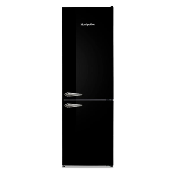 Montpellier MAB386K Retro Total No Frost Fridge Freezer in Black 1