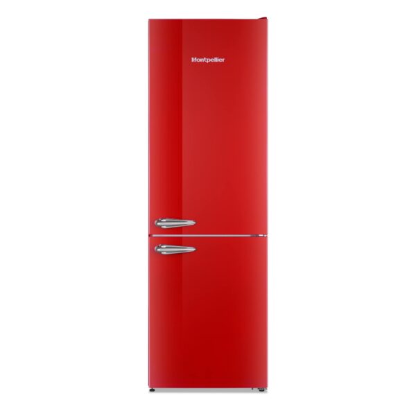 Montpellier MAB386R Retro Total No Frost Fridge Freezer in Red 1