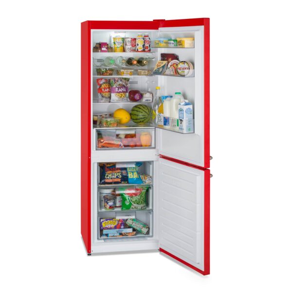 Montpellier MAB386R Retro Total No Frost Fridge Freezer in Red 2