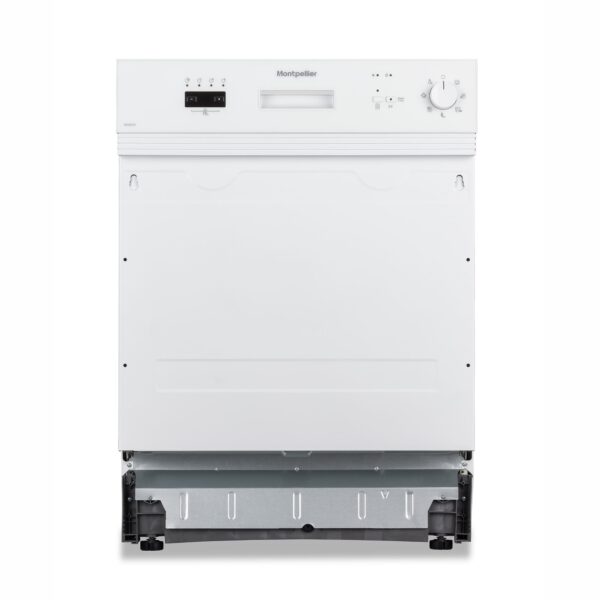 Montpellier MDI655W Full Size 60cm Semi Integrated Dishwasher in White 1