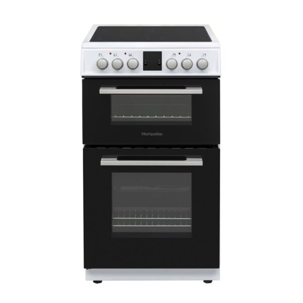 Montpellier MDOC50FW 50cm Double Ceramic Cooker in White 1