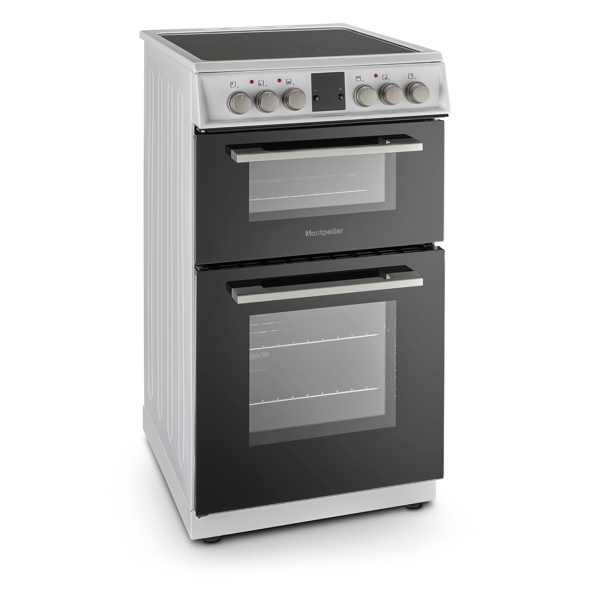 Montpellier MDOC50FW 50cm Double Ceramic Cooker in White 1 Montpellier MDOC50FW 50cm Double Ceramic Cooker in White