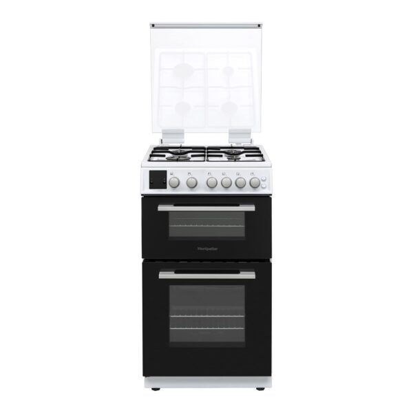 Montpellier MDOG50LW 50cm Double Gas Cooker in White 1