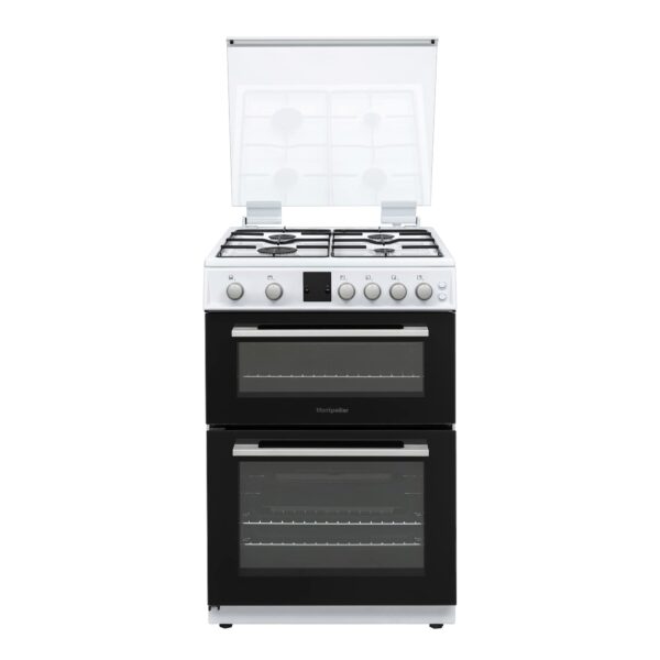 Montpellier MDOG60LW 60cm Double Gas Cooker in White 1