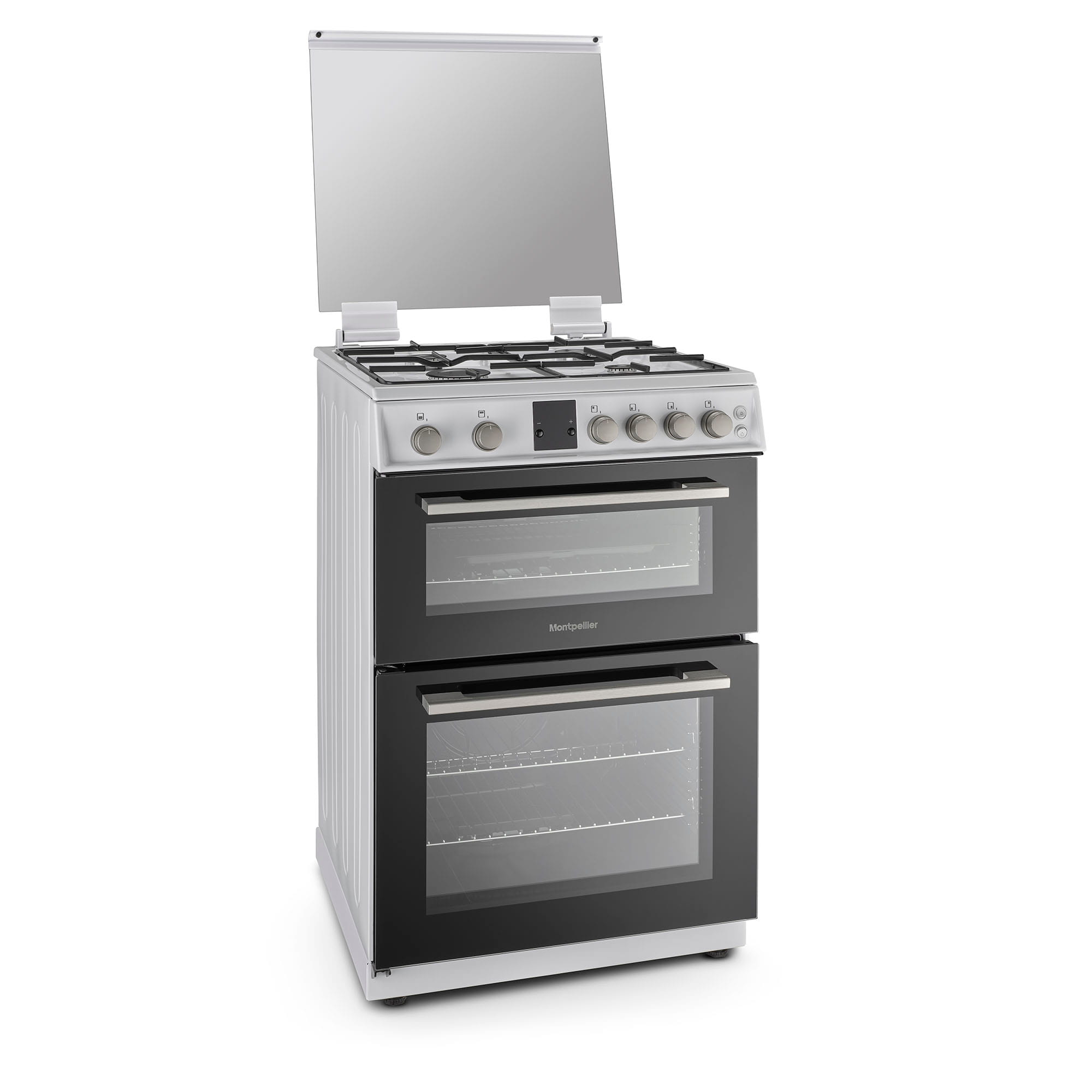 Montpellier MDOG60LW 60cm Double Gas Cooker in White 1 Montpellier MDOG60LW 60cm Double Gas Cooker in White