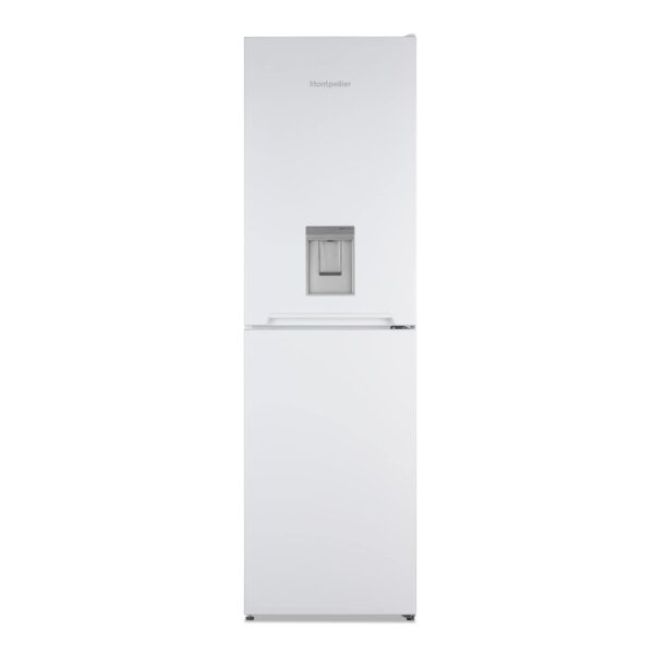 Montpellier MFF185DW 50/50 Frost Free Fridge Freezer in White with Water Dispenser 1