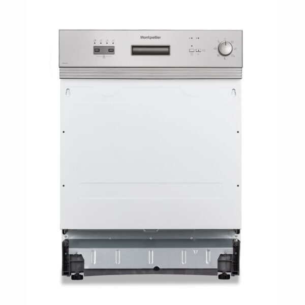 Montpellier MDI655X Full Size 60cm Semi Integrated Dishwasher in Stainless Steel 1