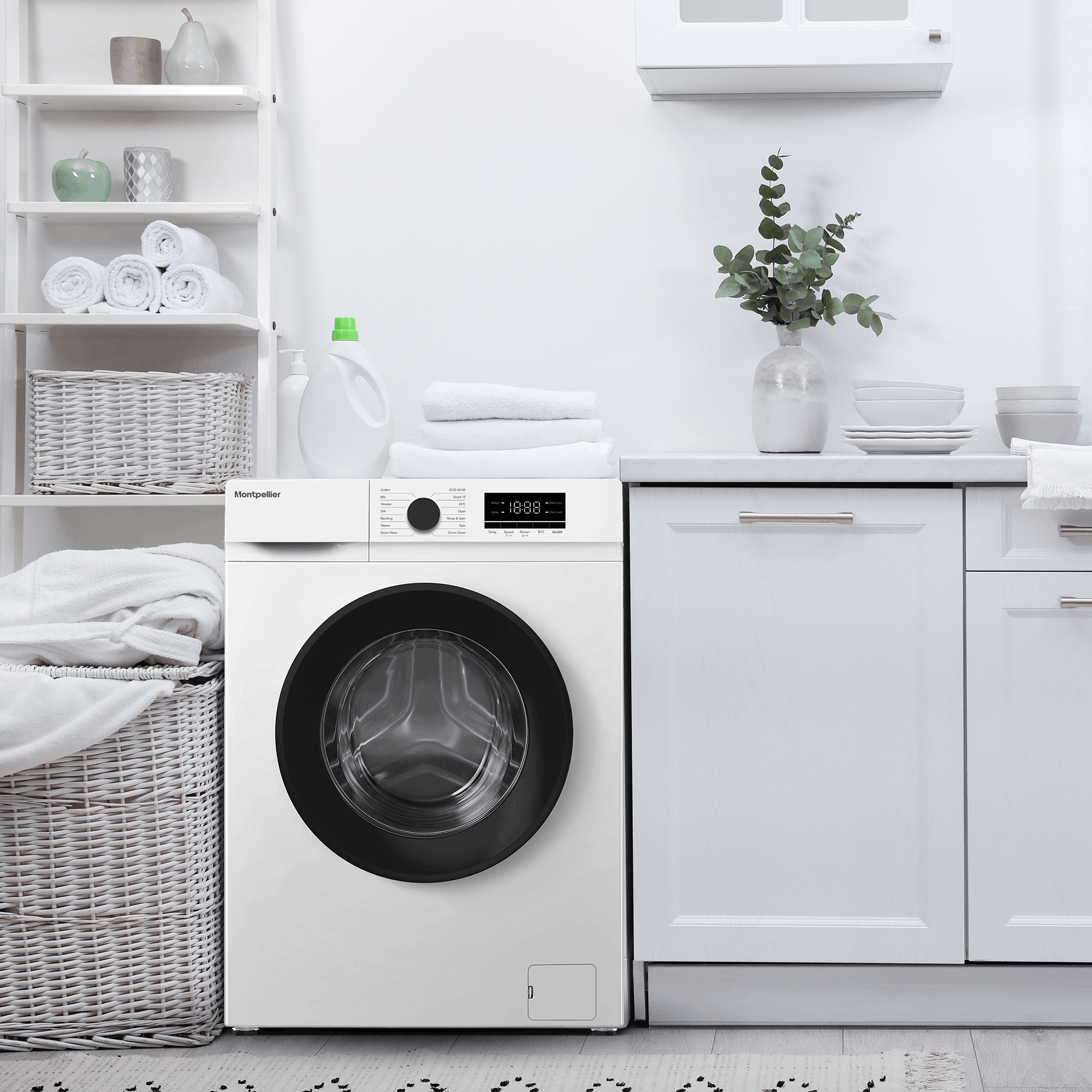 Montpellier MDA812CWM 8Kg 1200rpm Washing Machine in White 5 Montpellier MDA812CWM 8Kg 1200rpm Washing Machine in White - Image 5