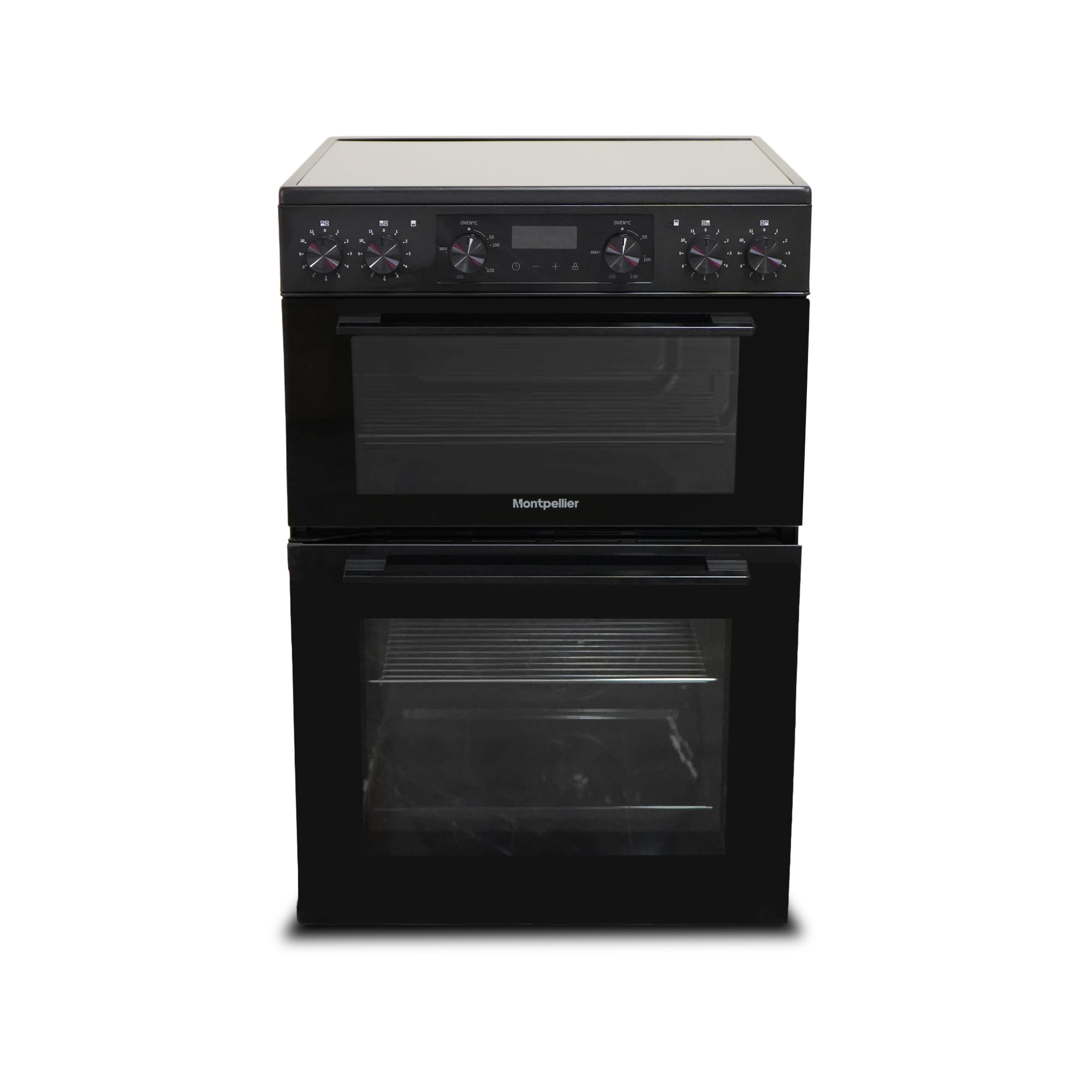 Montpellier MDAFCD60FK 60cm Ceramic Double Cooker in Black 1 Montpellier MDAFCD60FK 60cm Ceramic Double Cooker in Black
