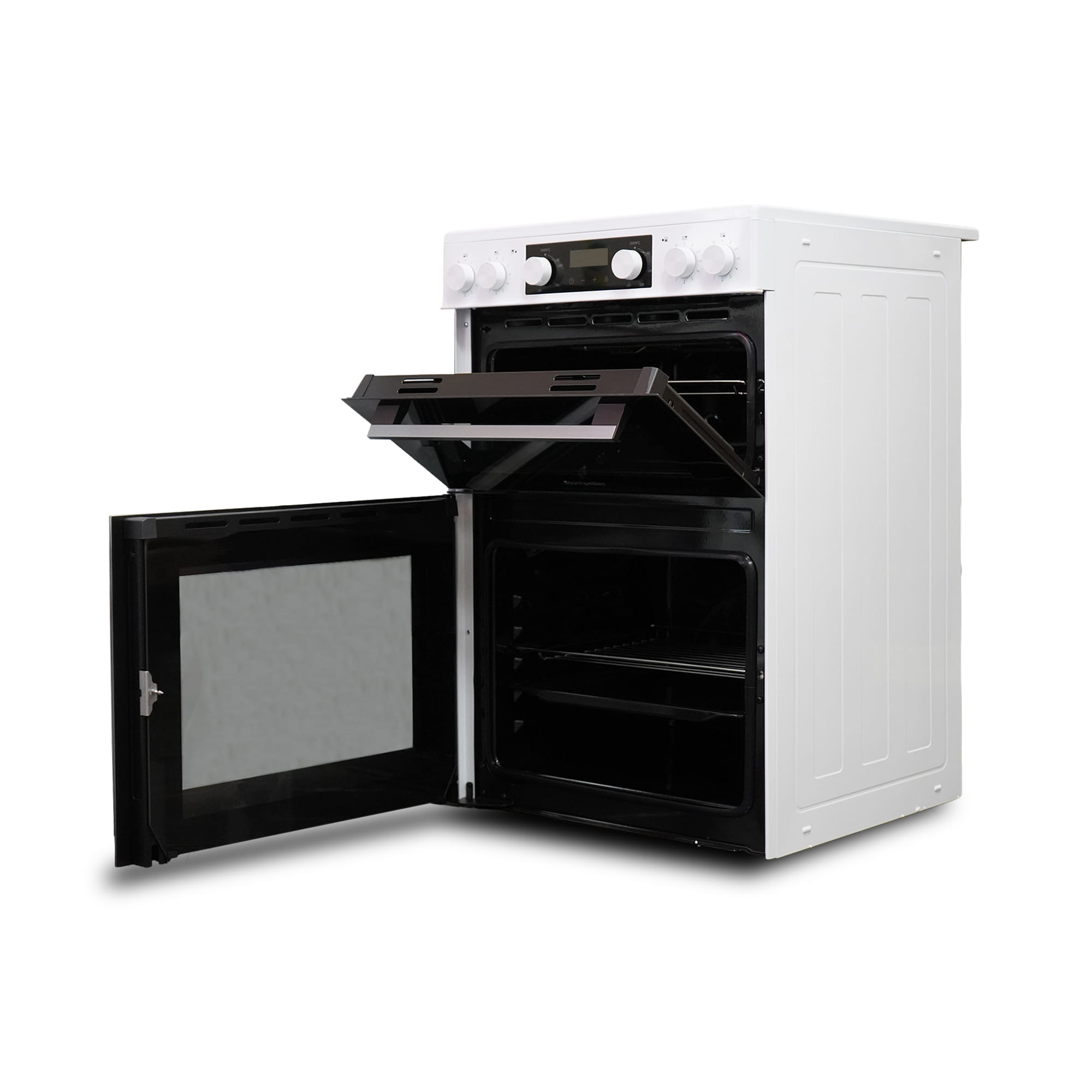 Montpellier MDAFCD60FW 60cm Ceramic Double Cooker in White 2 Montpellier MDAFCD60FW 60cm Ceramic Double Cooker in White - Image 2