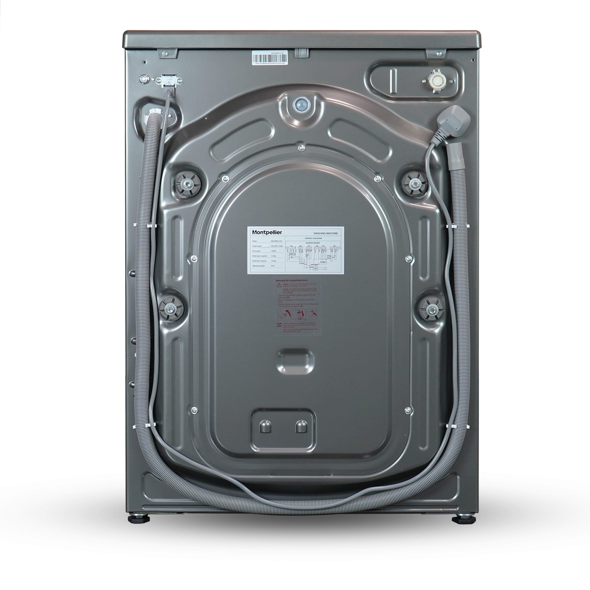 Montpellier MDAWM1014S 10kg 1400rpm Washing Machine in Silver 3 Montpellier MDAWM1014S 10kg 1400rpm Washing Machine in Silver - Image 3