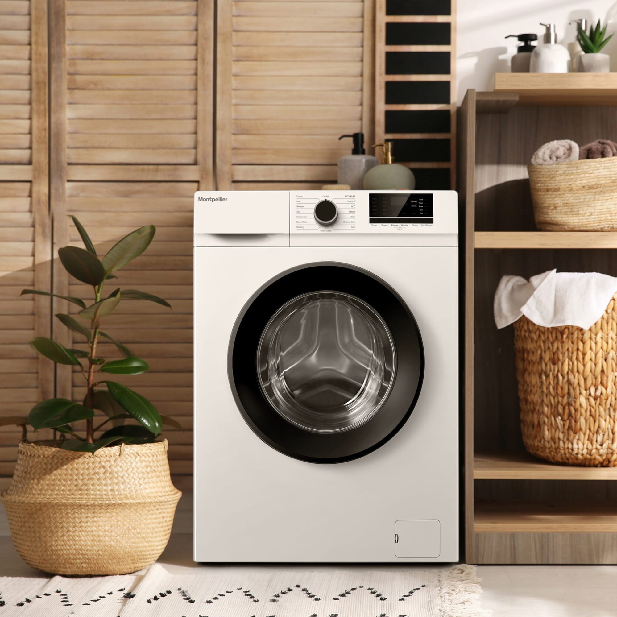 Montpellier MDAWM1014W 10kg 1400rpm Washing Machine in White 5 Montpellier MDAWM1014W 10kg 1400rpm Washing Machine in White - Image 5