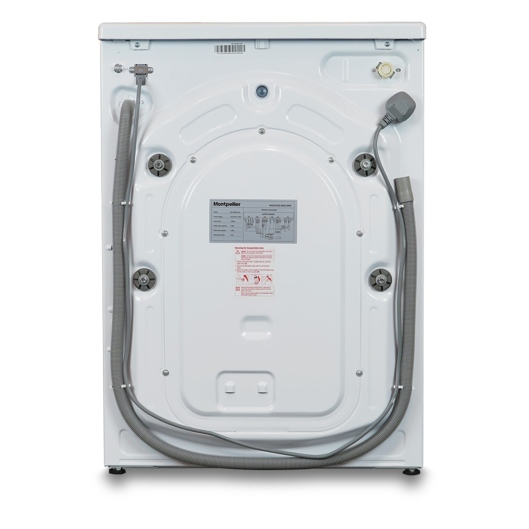 Montpellier MDAWM1014W 10kg 1400rpm Washing Machine in White 3 Montpellier MDAWM1014W 10kg 1400rpm Washing Machine in White - Image 3