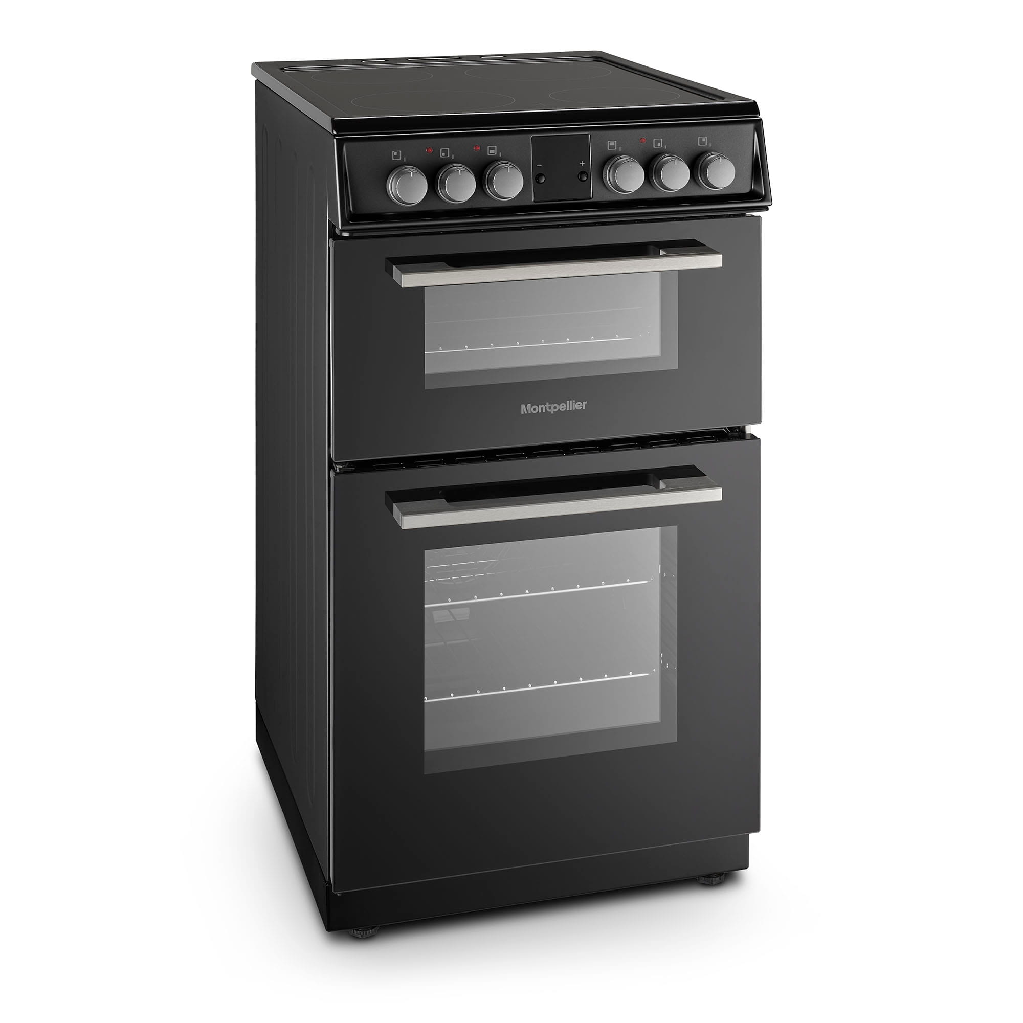 Montpellier MDOC50FK 50cm Double Ceramic Cooker in Black 1 Montpellier MDOC50FK 50cm Double Ceramic Cooker in Black