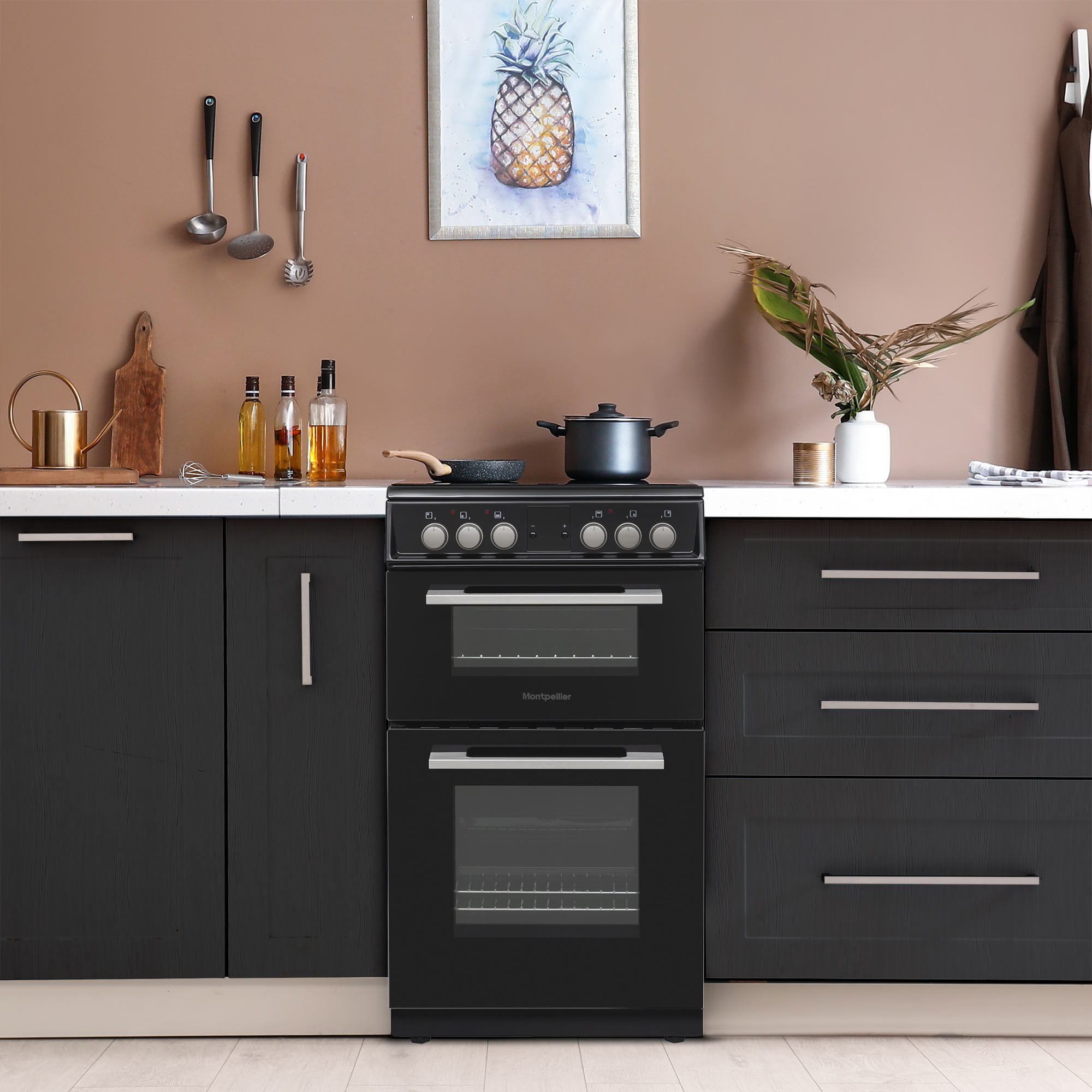 Montpellier MDOC50FK 50cm Double Ceramic Cooker in Black 3 Montpellier MDOC50FK 50cm Double Ceramic Cooker in Black - Image 3