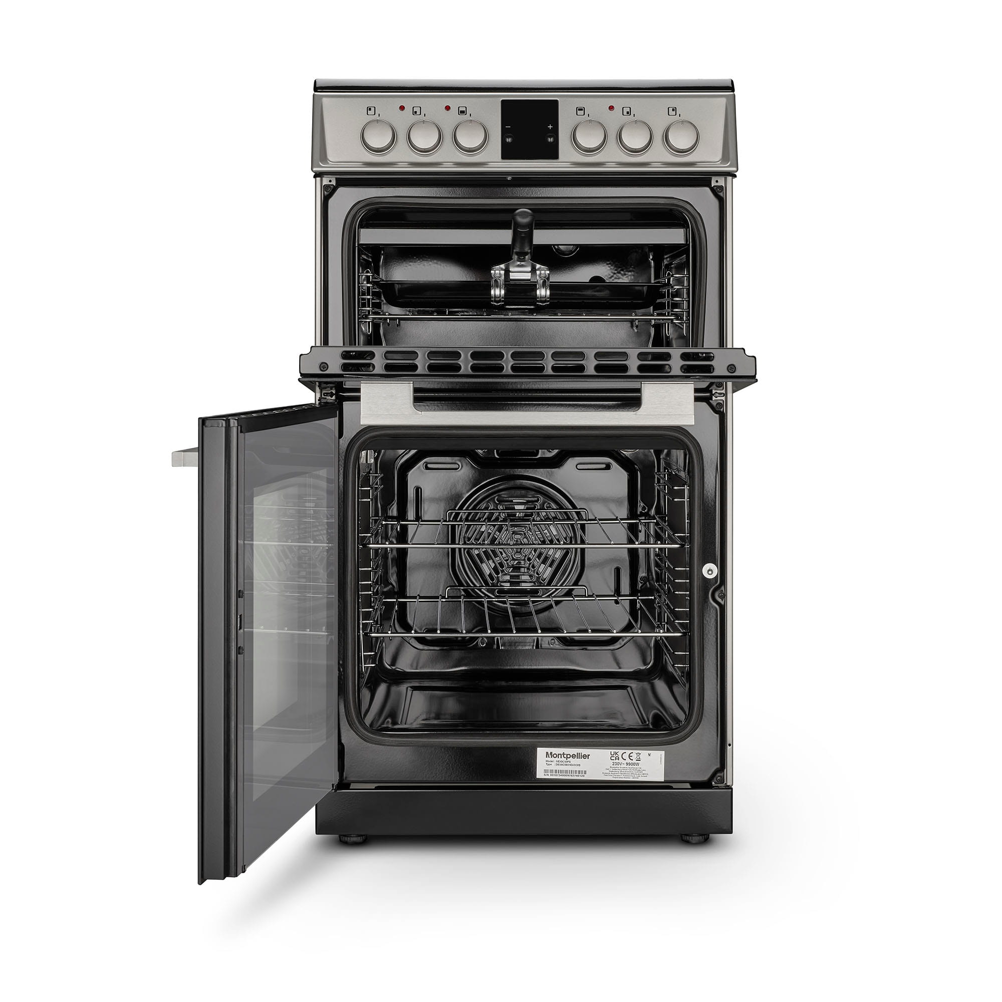 Montpellier MDOC50FS 50cm Double Ceramic Cooker in Silver 2 Montpellier MDOC50FS 50cm Double Ceramic Cooker in Silver - Image 2