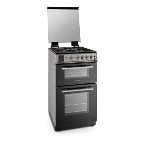 Montpellier MDOG50LS 50cm Double Gas Cooker in Silver