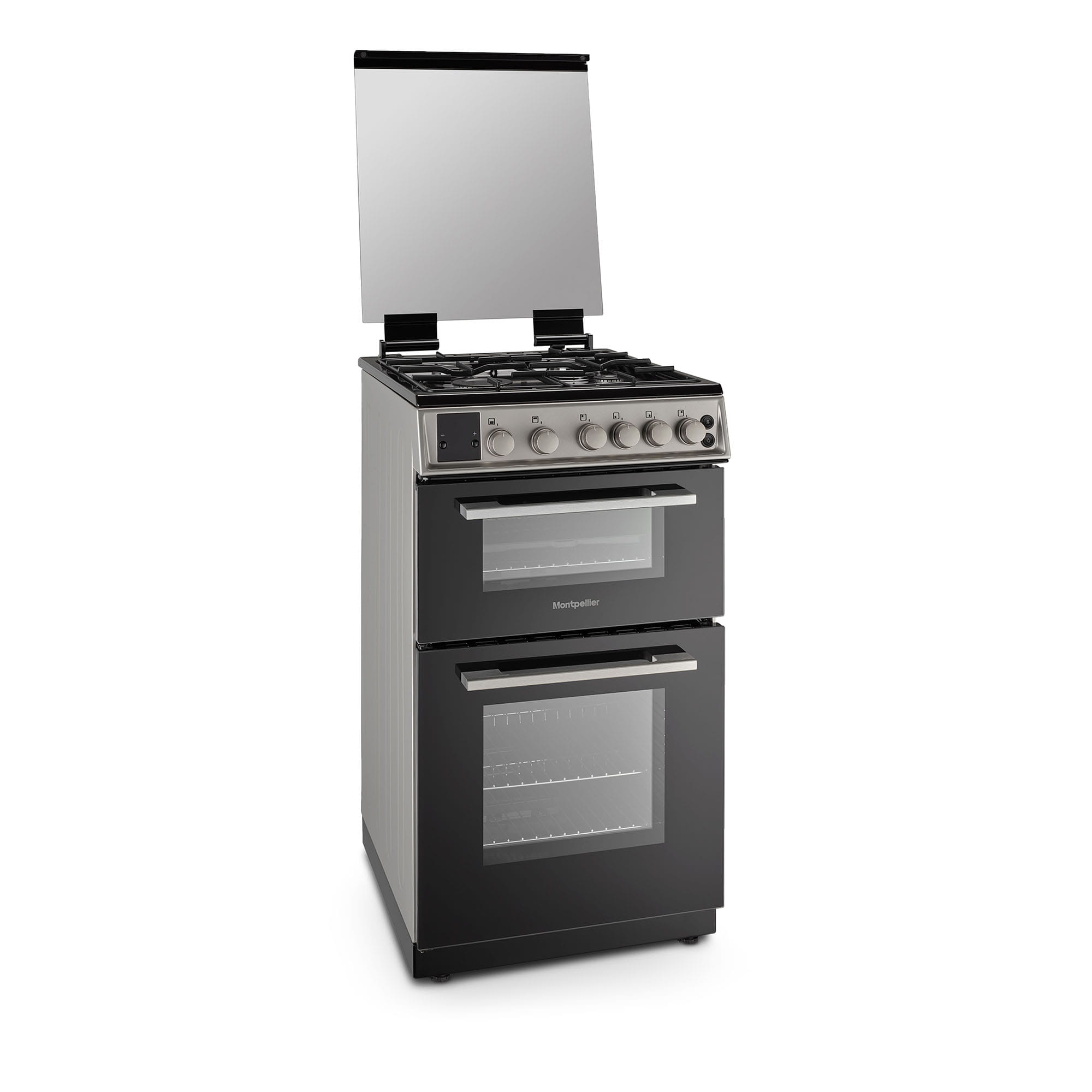 Montpellier MDOG50LS 50cm Double Gas Cooker in Silver 1 Montpellier MDOG50LS 50cm Double Gas Cooker in Silver
