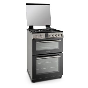 Montpellier MDOG60LS 60cm Double Gas Cooker in Silver