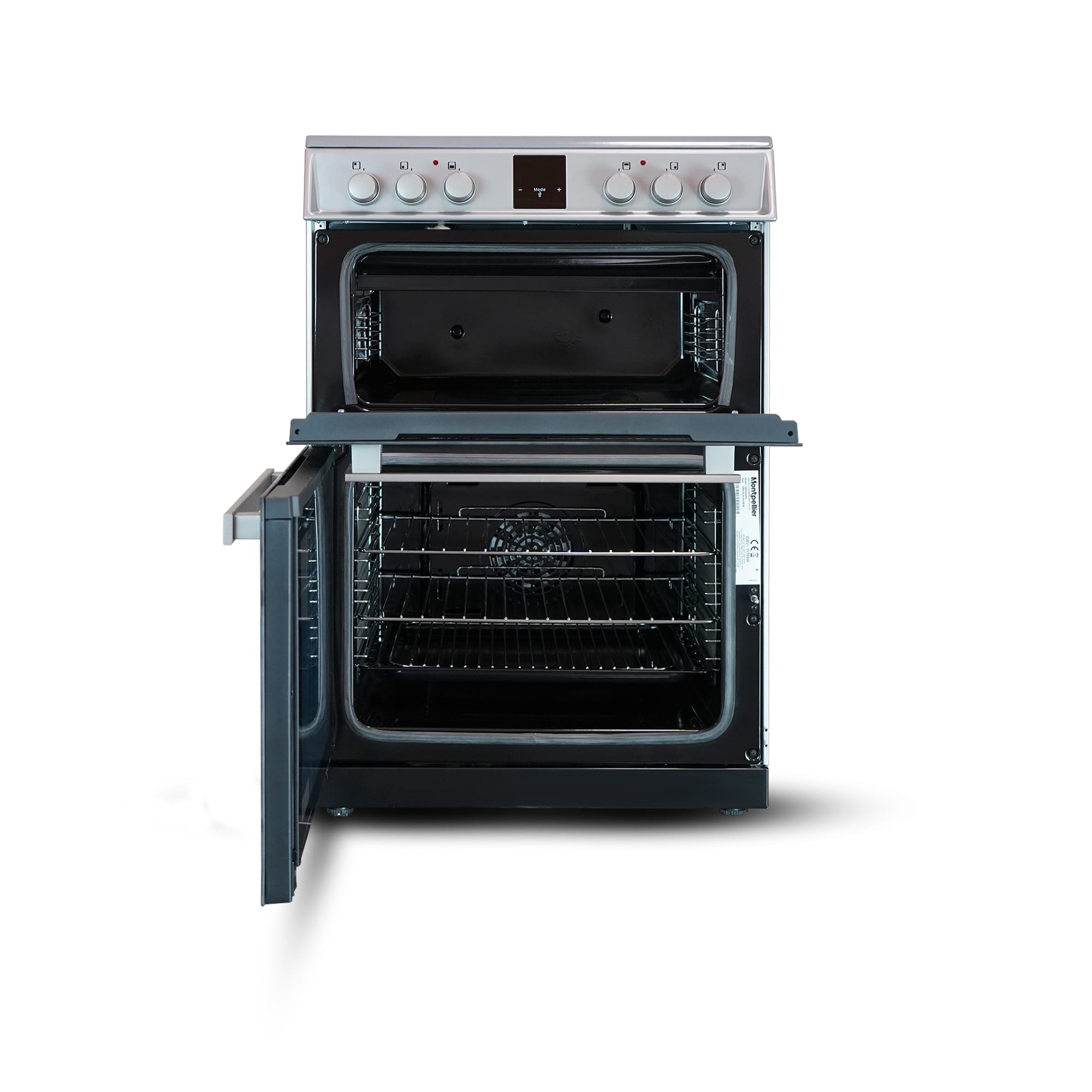 Montpellier MDOI60FS 60cm Induction Double Cooker in Silver 2 Montpellier MDOI60FS 60cm Induction Double Cooker in Silver - Image 2