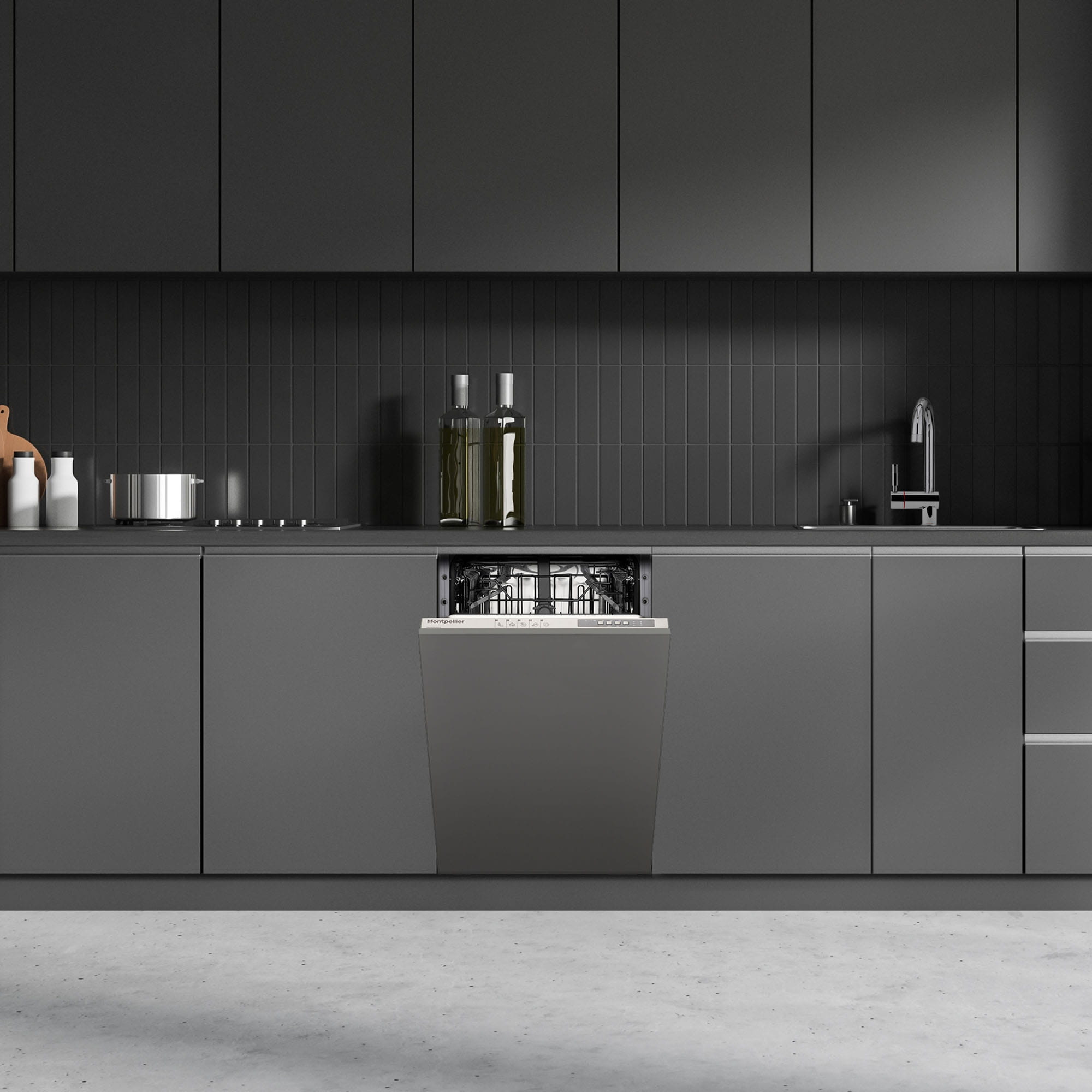 Montpellier MDWBID4553 Slimline 45cm Integrated Dishwasher 3 Montpellier MDWBID4553 Slimline 45cm Integrated Dishwasher - Image 3