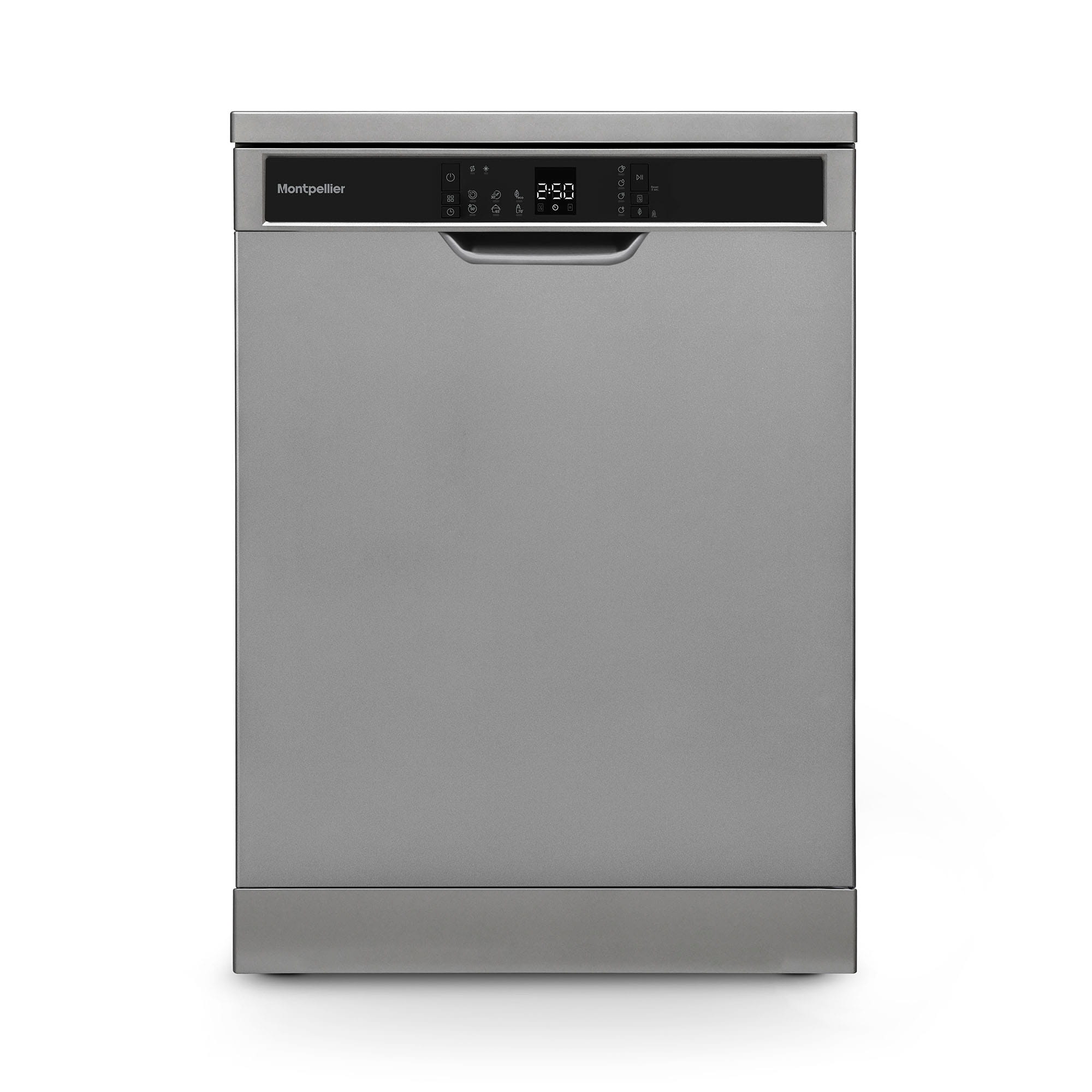 Montpellier MDWD1464W 60cm Freestanding Dishwasher in Silver 1 Montpellier MDWD1464W 60cm Freestanding Dishwasher in Silver