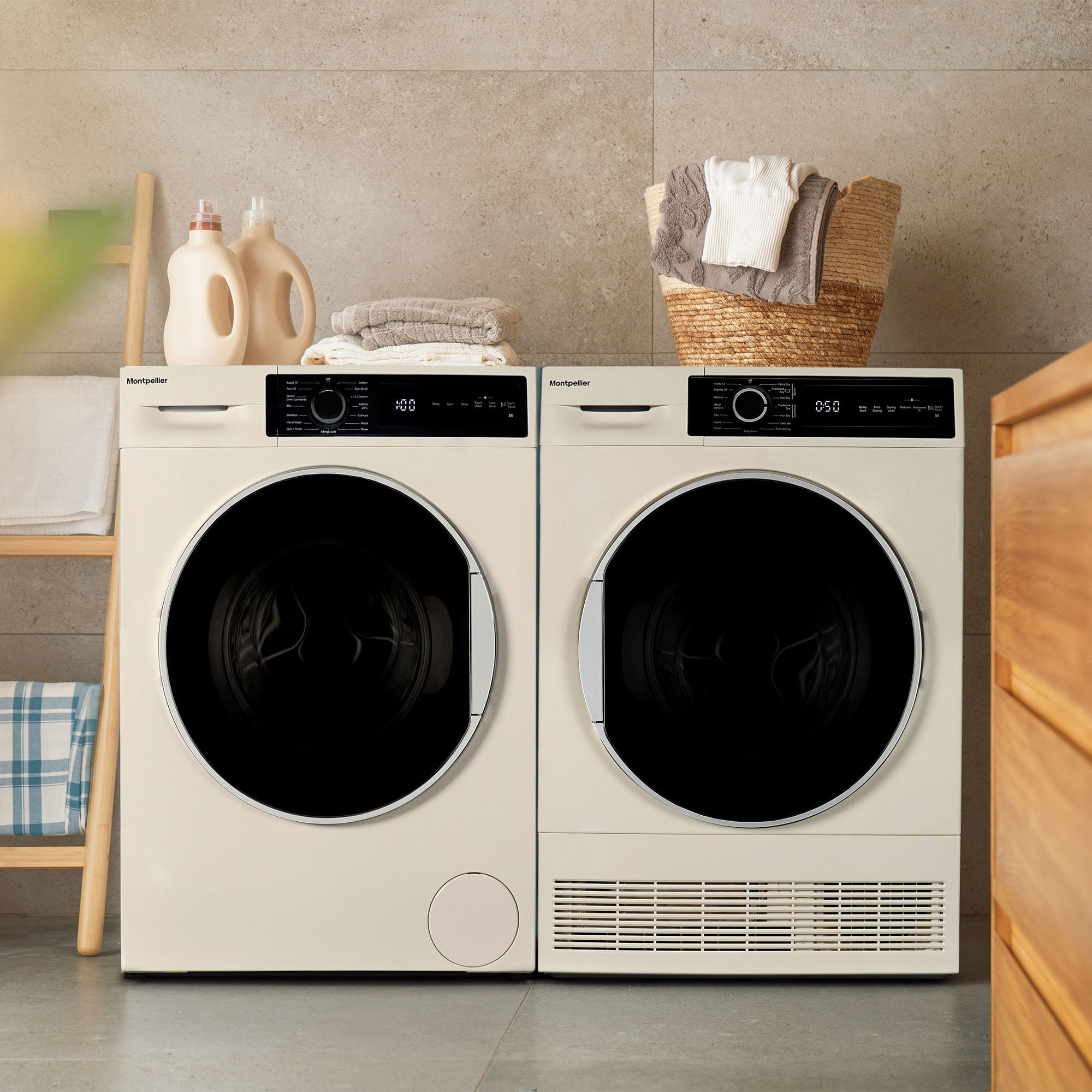 Montpellier MWM814BLC 8Kg Washing Machine in Cream 5 Montpellier MWM814BLC 8Kg Washing Machine in Cream - Image 5