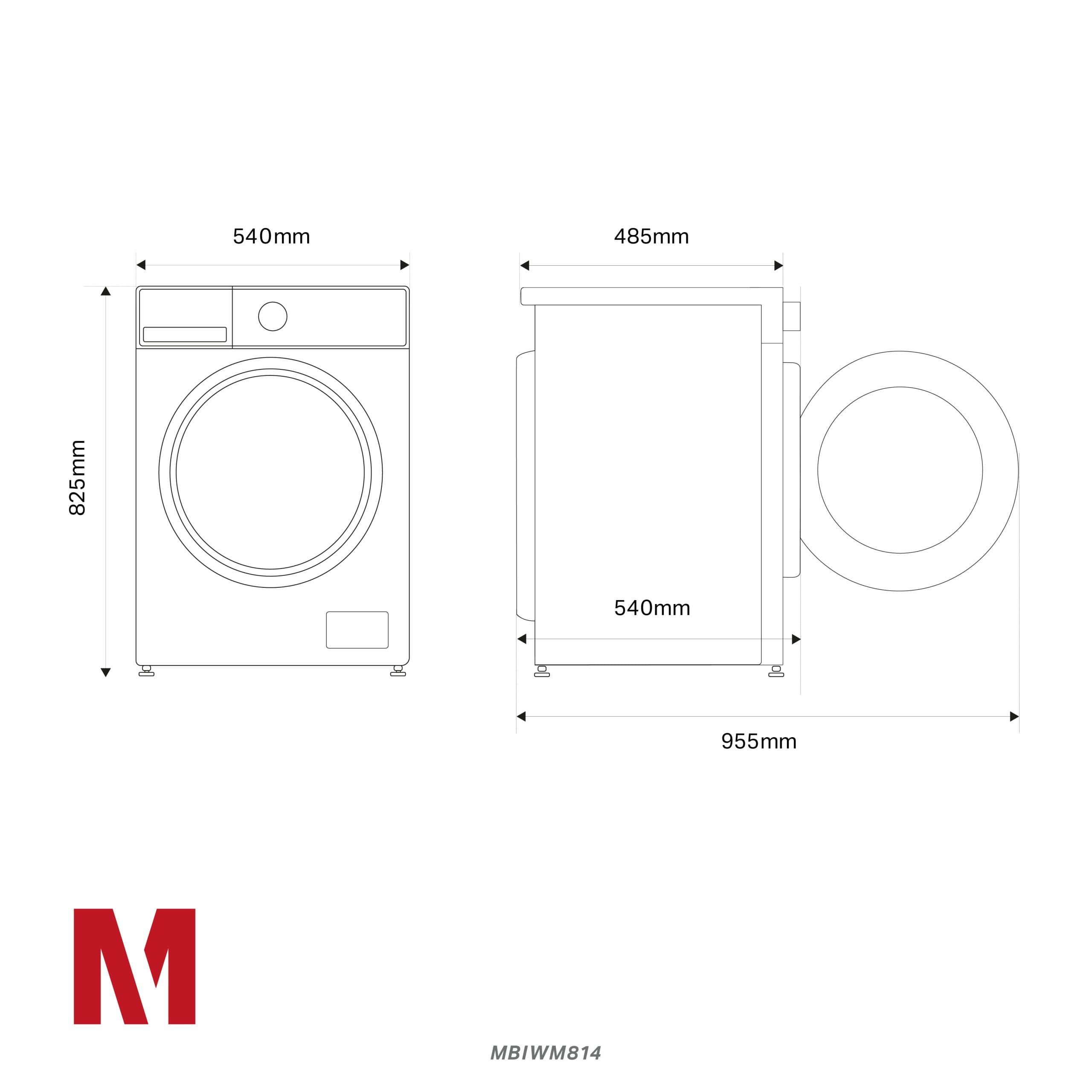 Montpellier MBIWM814 8Kg Integrated Washing Machine 6 Montpellier MBIWM814 8Kg Integrated Washing Machine - Image 6